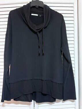 Women's Large Black 89th & Madison Cowl Neck Pullover Sweater